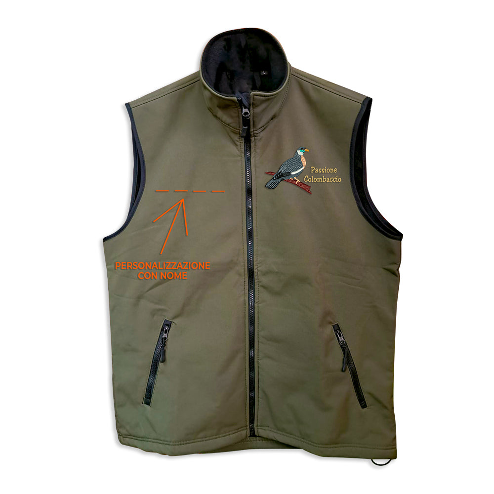 Gilet softshell con ricamo