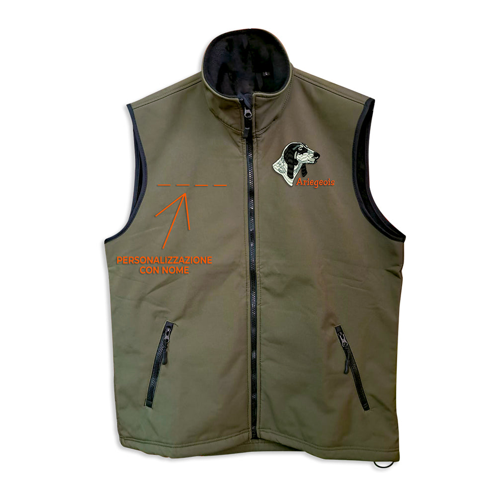 Gilet softshell con ricamo