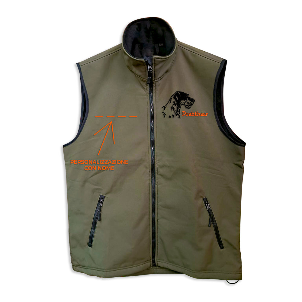 Gilet softshell con ricamo