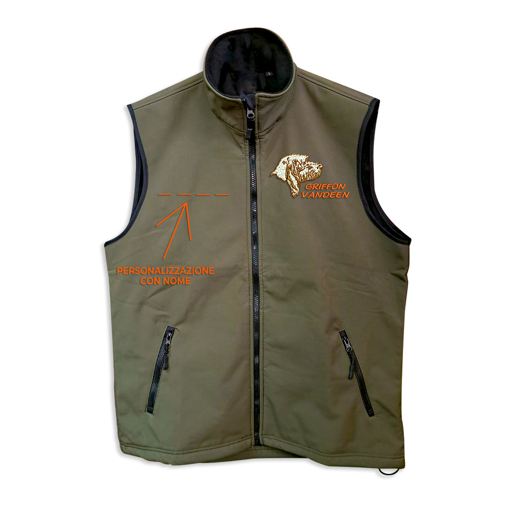 Gilet softshell con ricamo