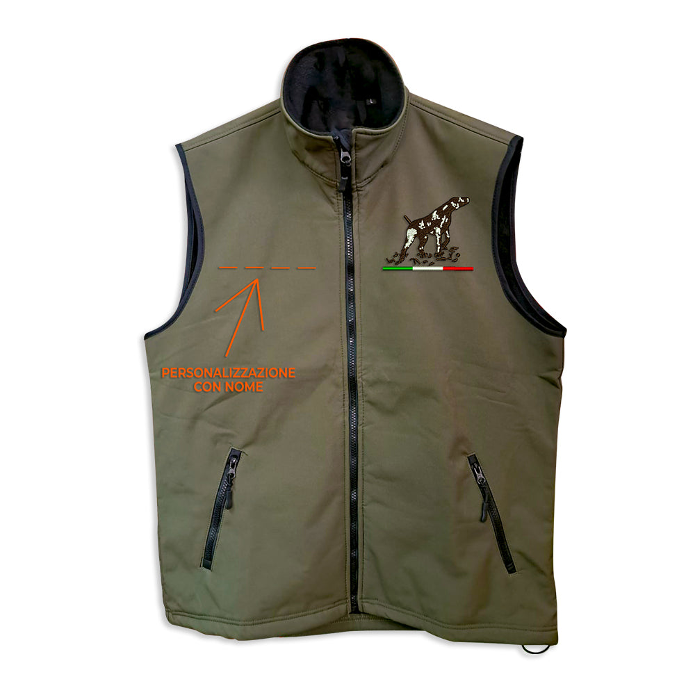 Gilet softshell con ricamo