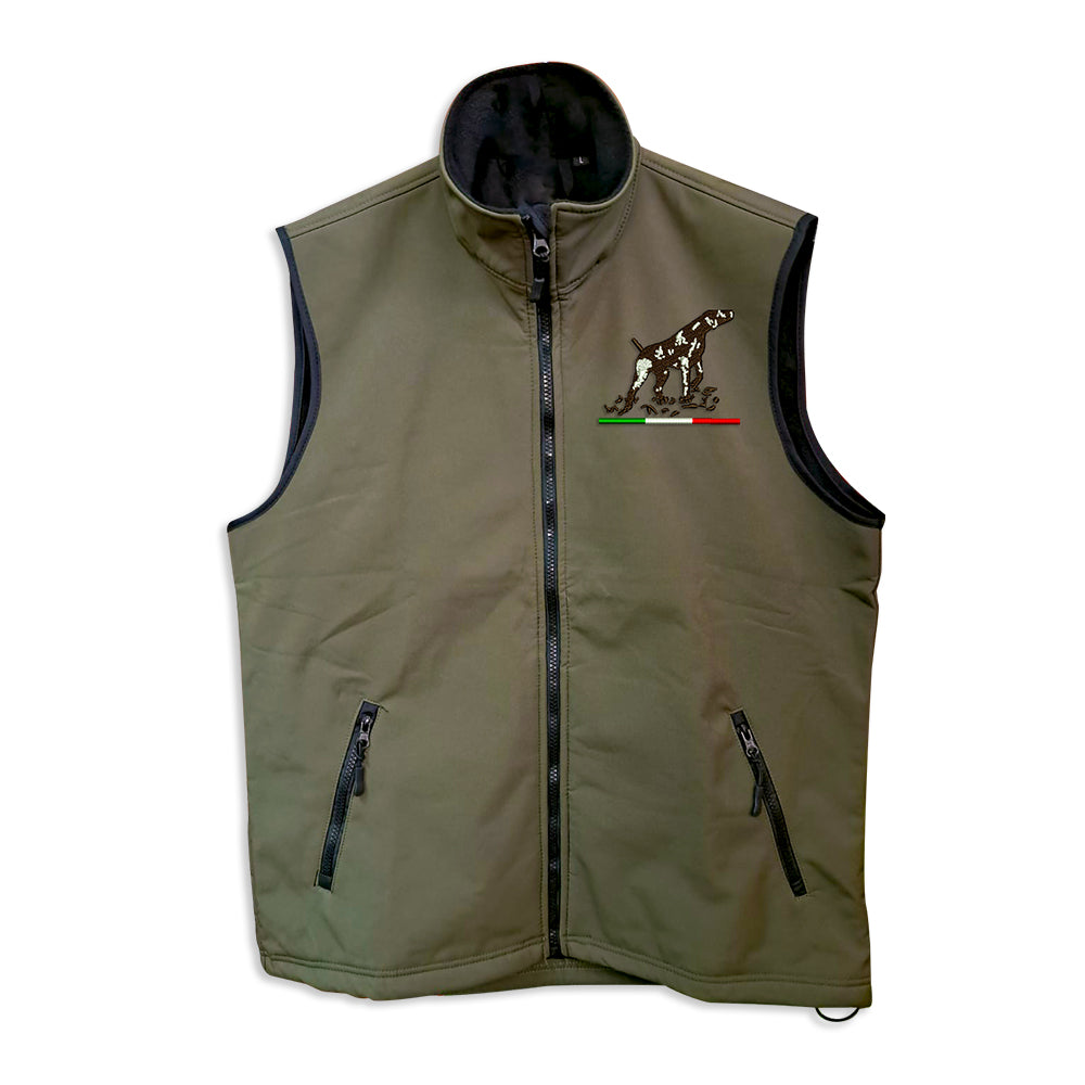 Gilet softshell con ricamo
