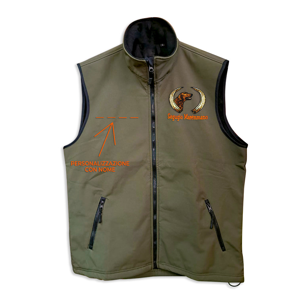 Gilet softshell con ricamo