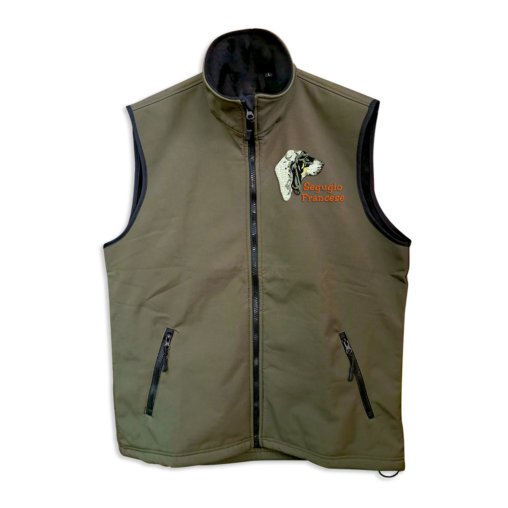 Gilet softshell con ricamo