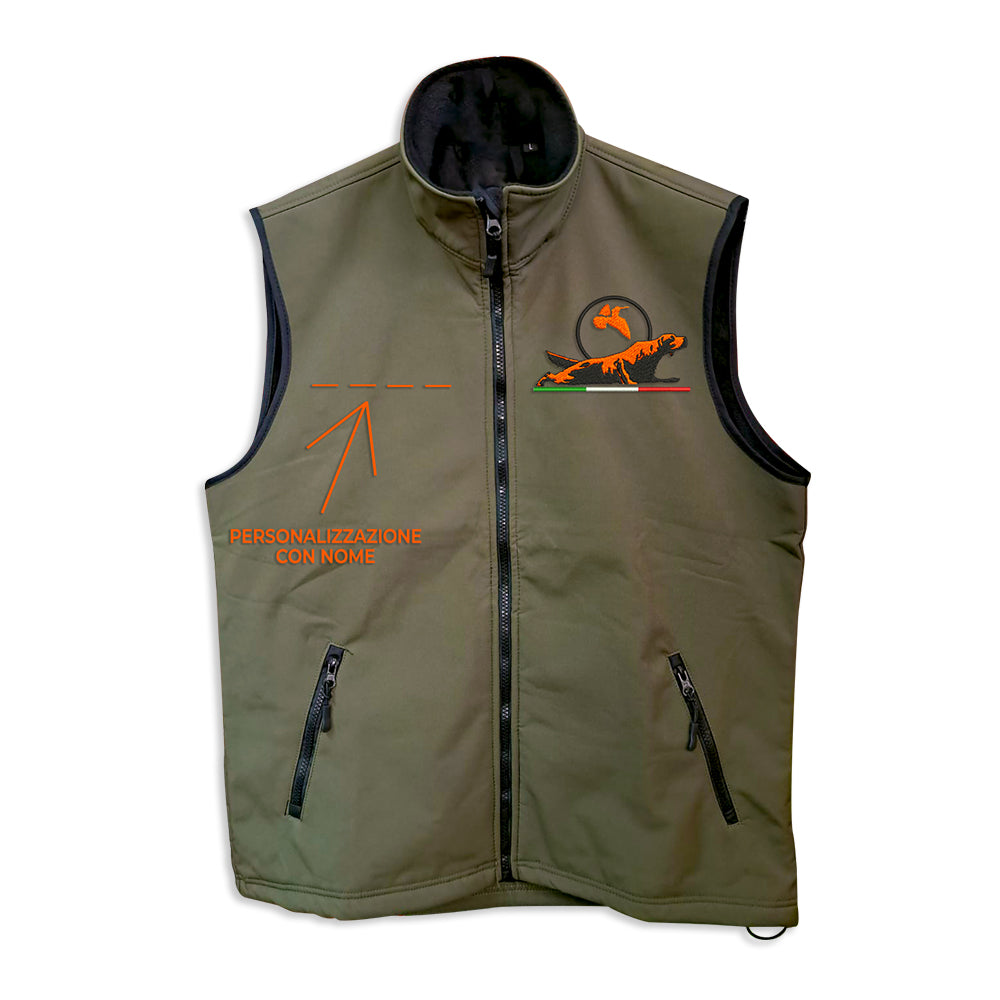Gilet softshell con ricamo