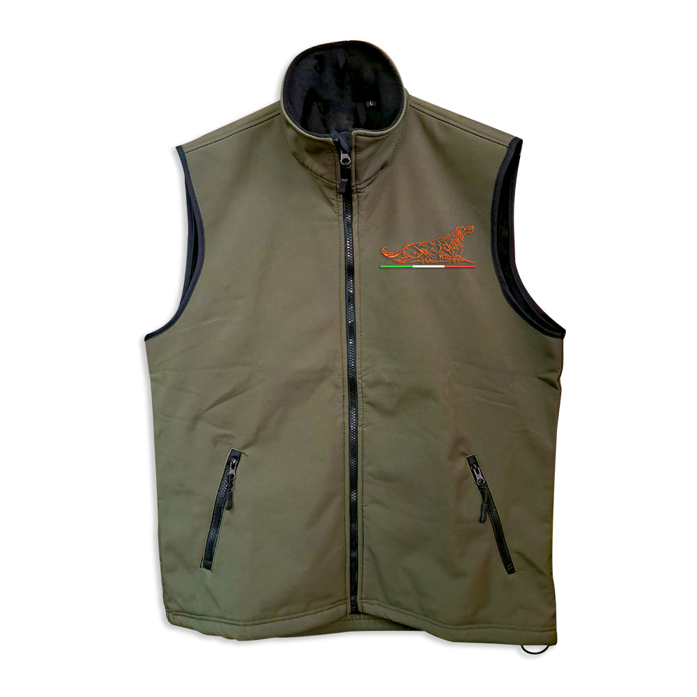 Gilet softshell con ricamo