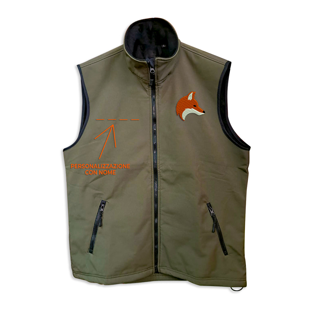 Gilet softshell con ricamo