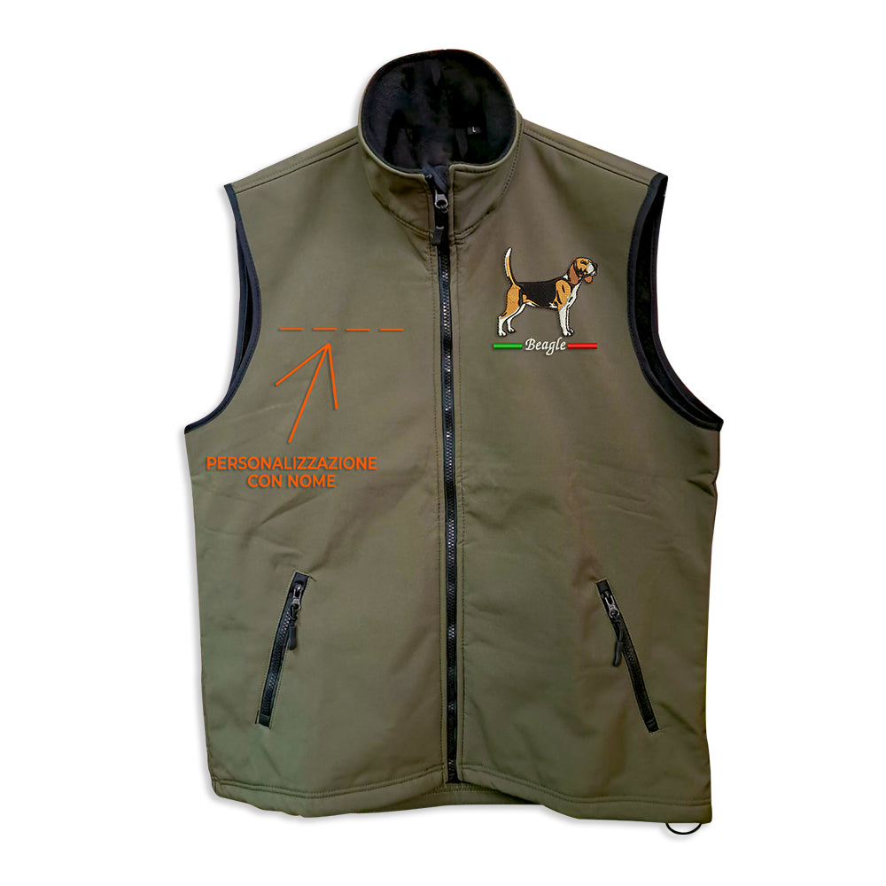 Gilet softshell con ricamo