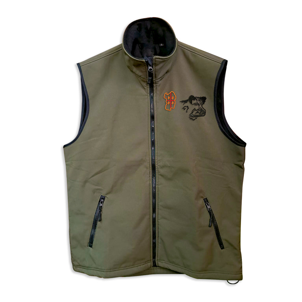 Gilet softshell con ricamo