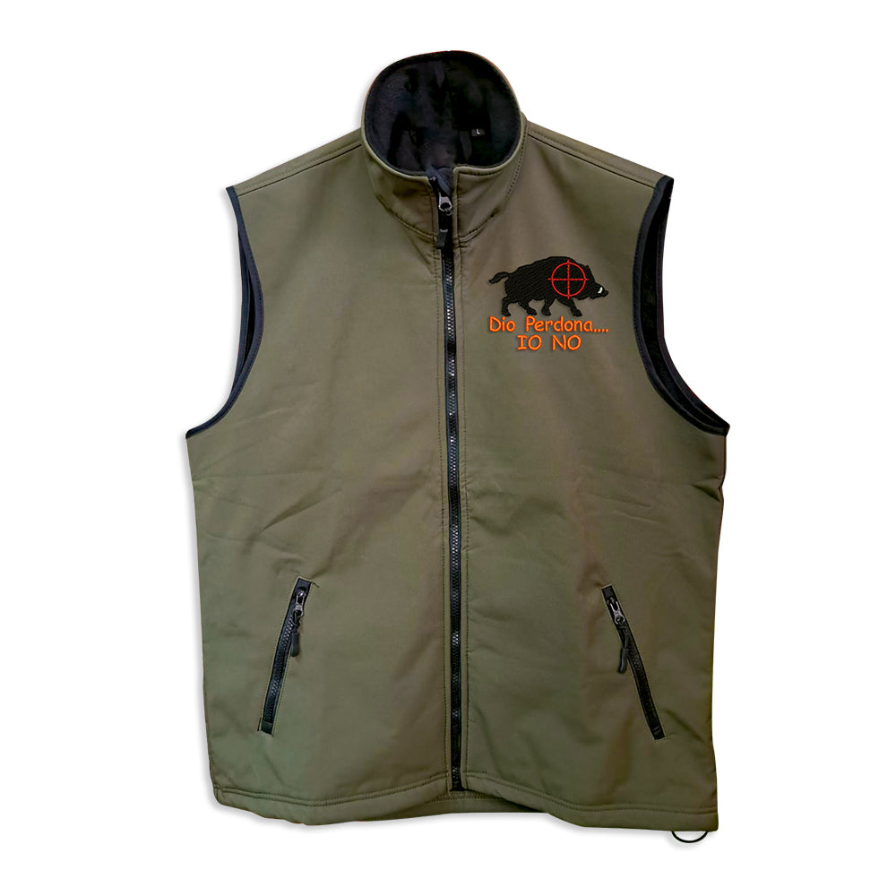 Gilet softshell con ricamo