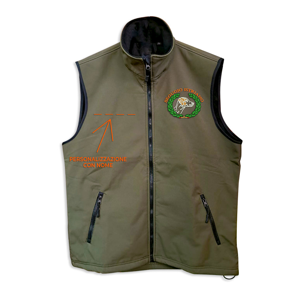 Gilet softshell con ricamo