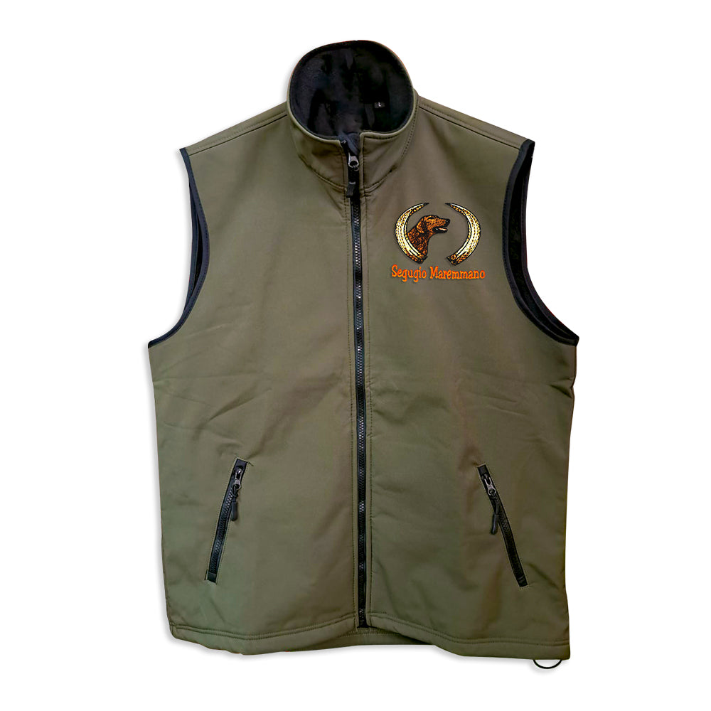 Gilet softshell con ricamo