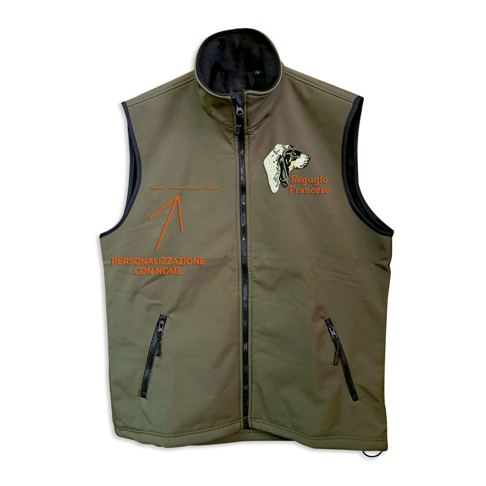 Gilet softshell con ricamo