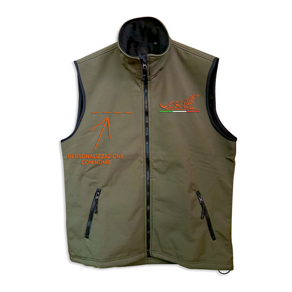 Gilet softshell con ricamo