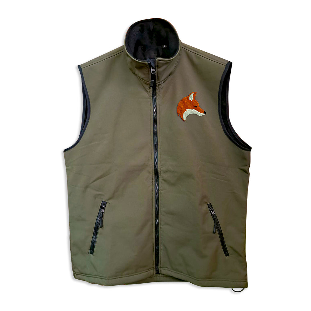 Gilet softshell con ricamo